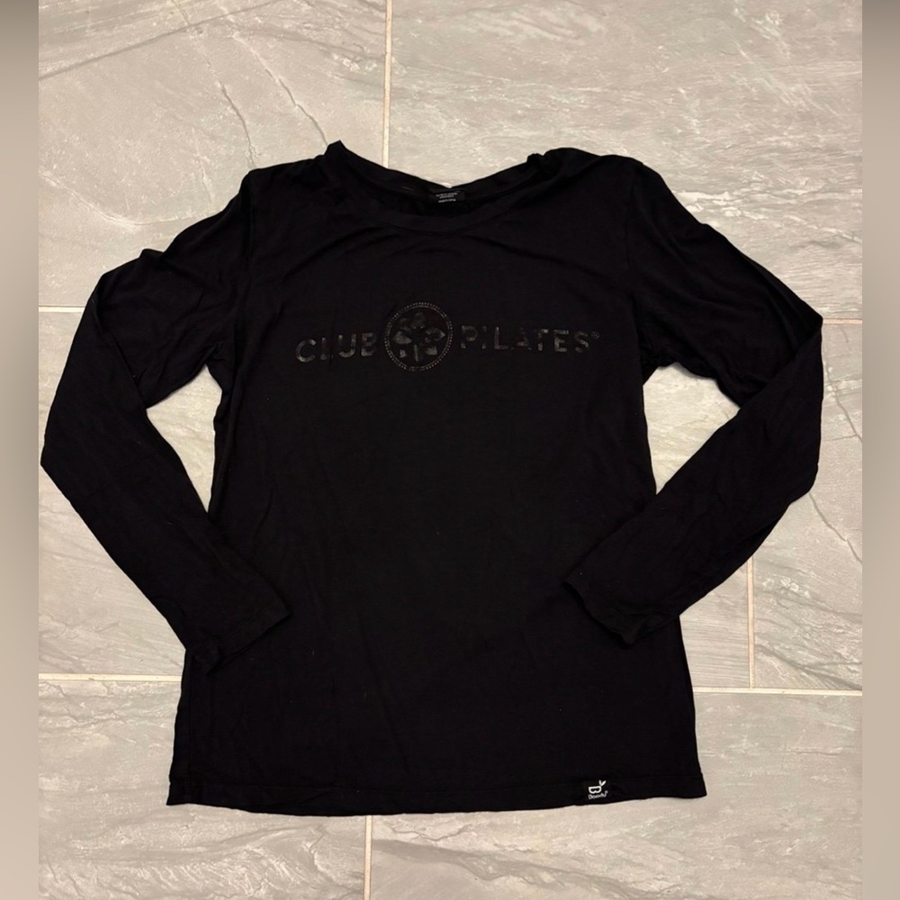 Club Pilates x Boody Bamboo Long Sleeve Top XS Black Eco-Friendly Activewear